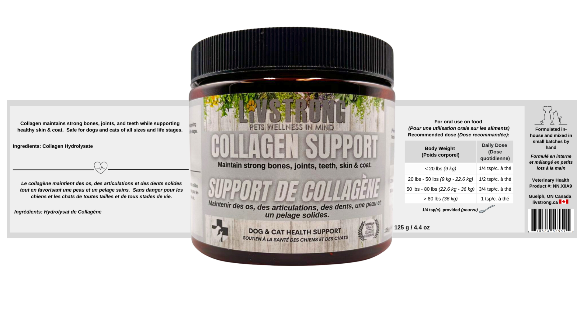 Collagen Support 125g - Livstrong Pets