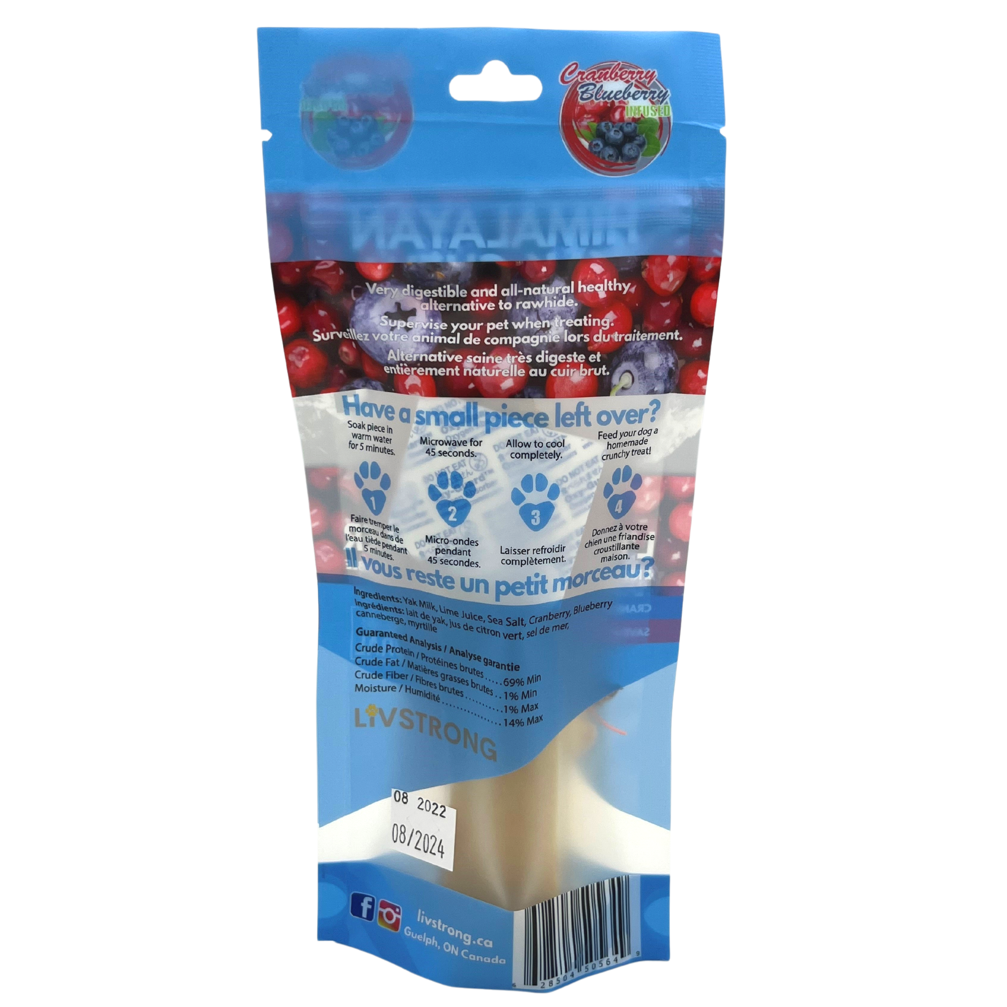 Himalayan Yak Cheese - Cranberry & Blueberry - Livstrong Pets