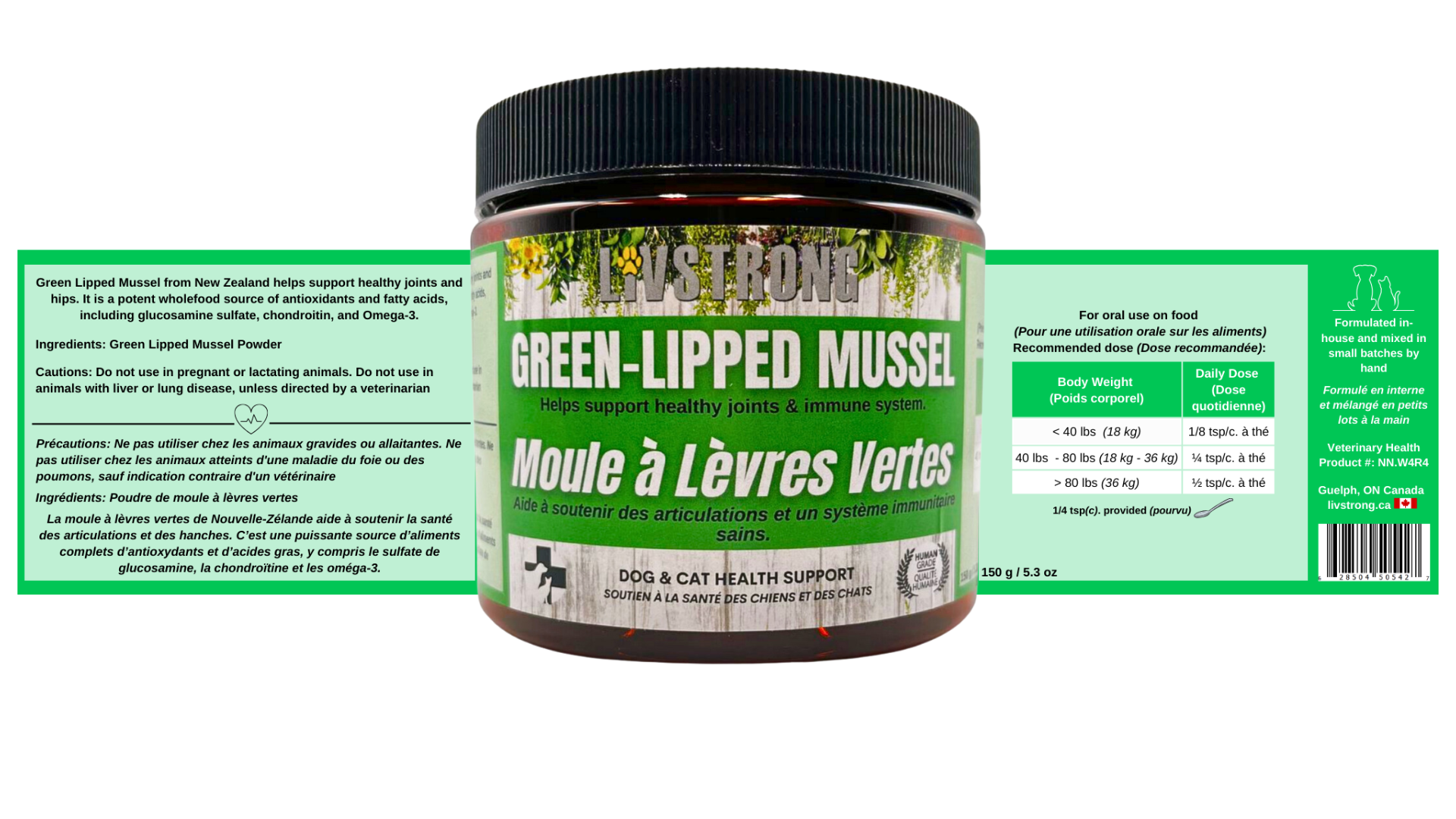 Green-Lipped Mussel 150g - Livstrong Pets