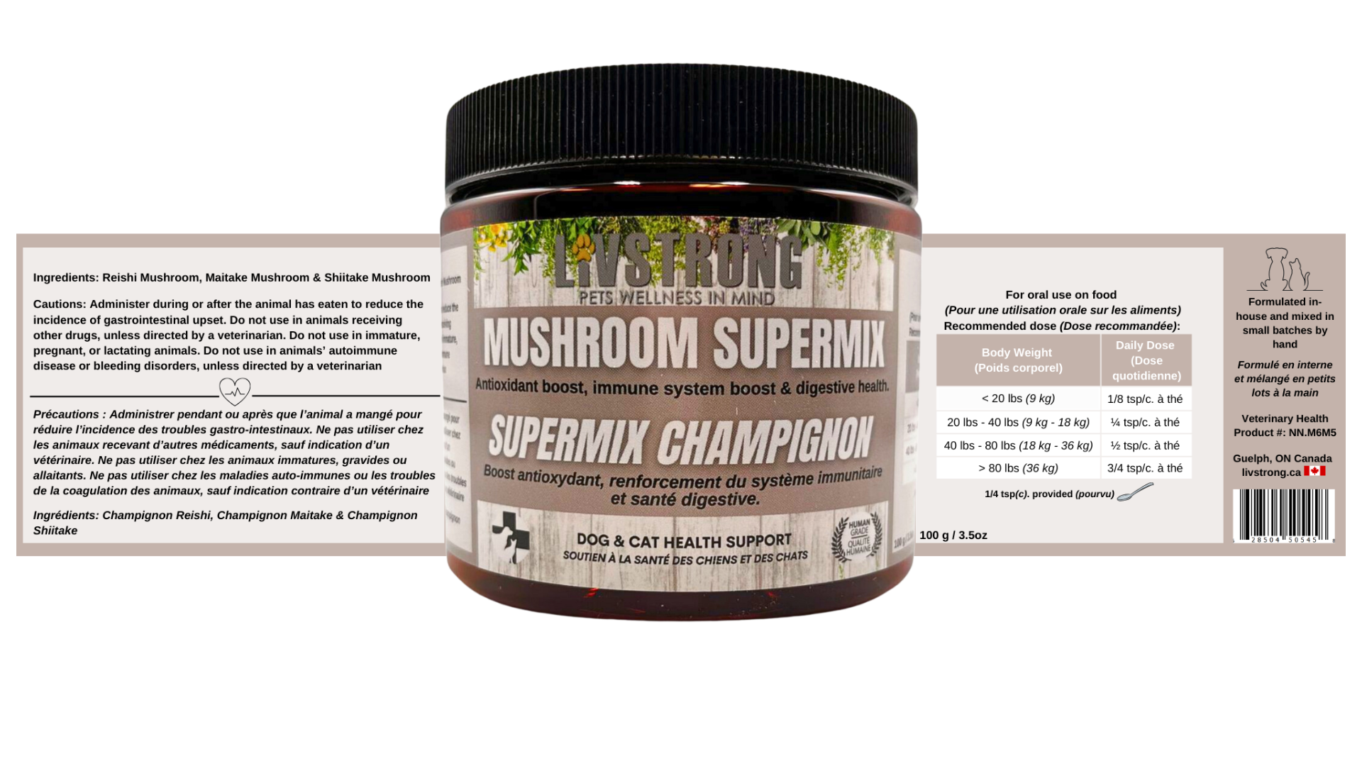 Mushroom SuperMix 100g - Livstrong Pets