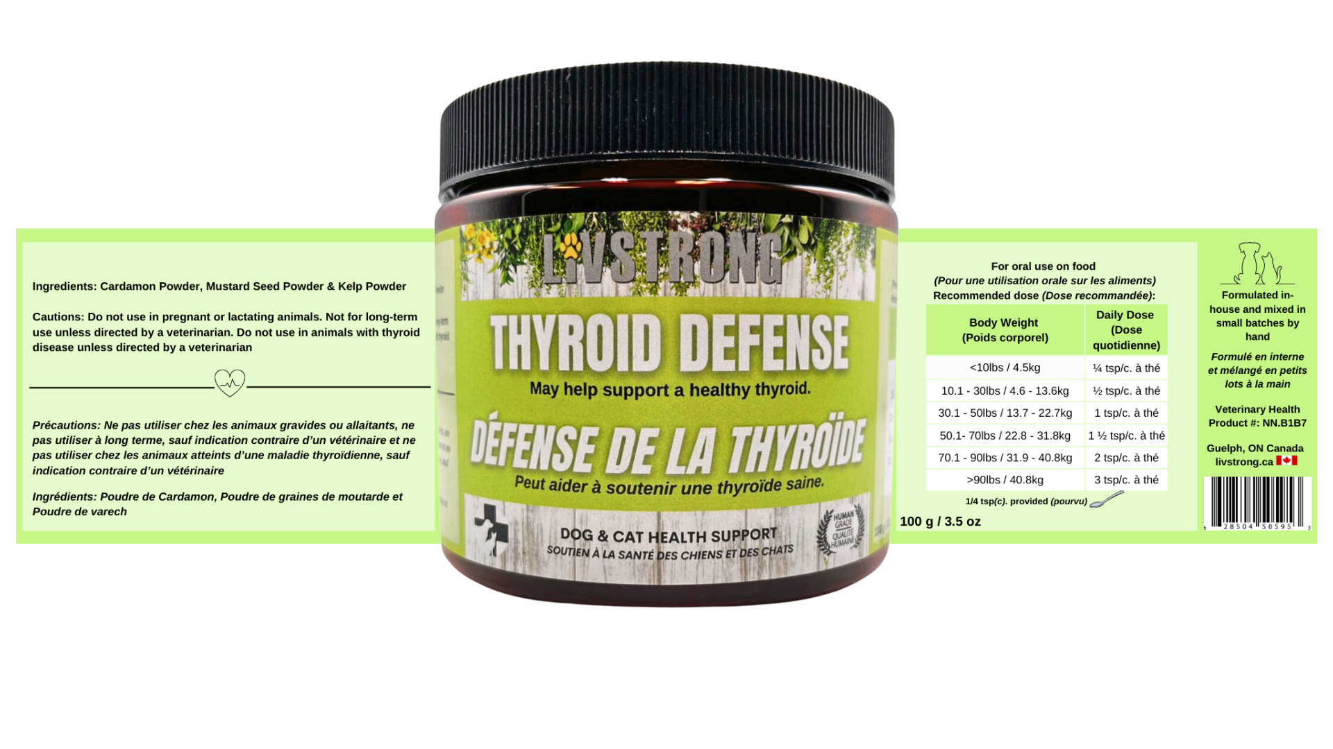 Thyroid Defense 100g - Livstrong Pets