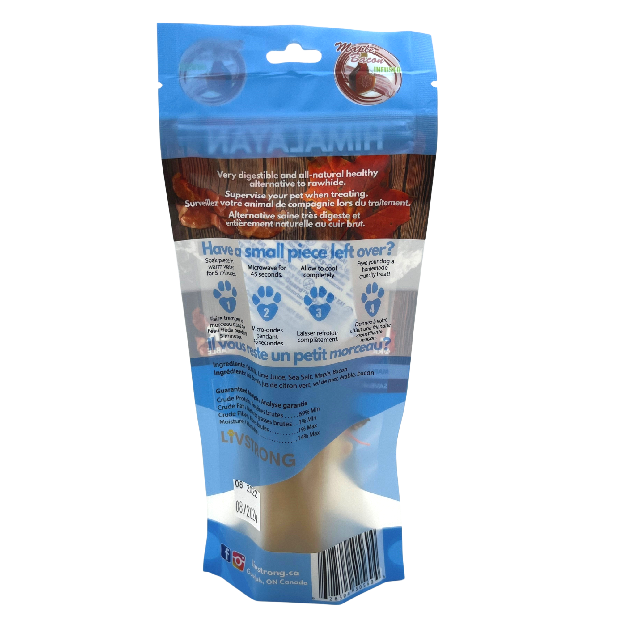 Himalayan Yak Cheese - Maple & Bacon - Livstrong Pets