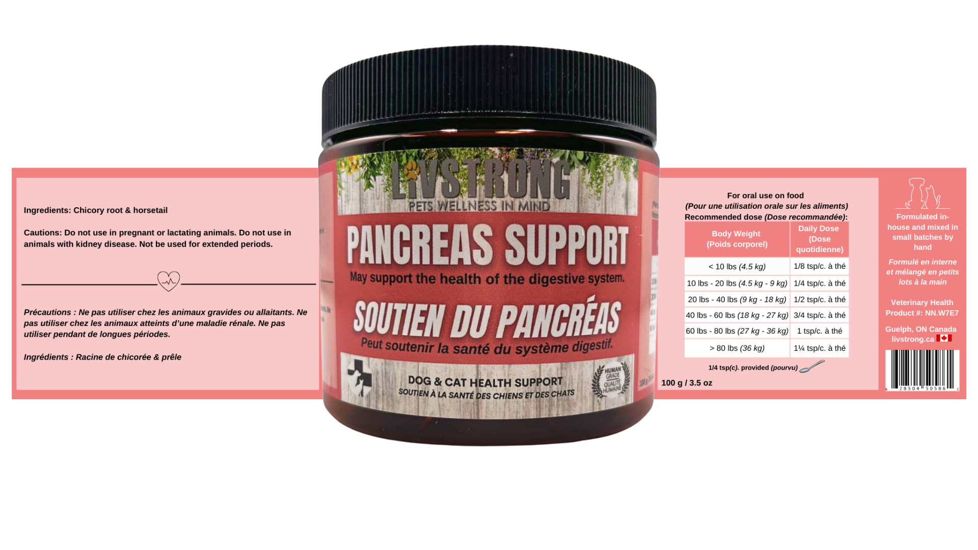 Pancreas Support 100g - Livstrong Pets