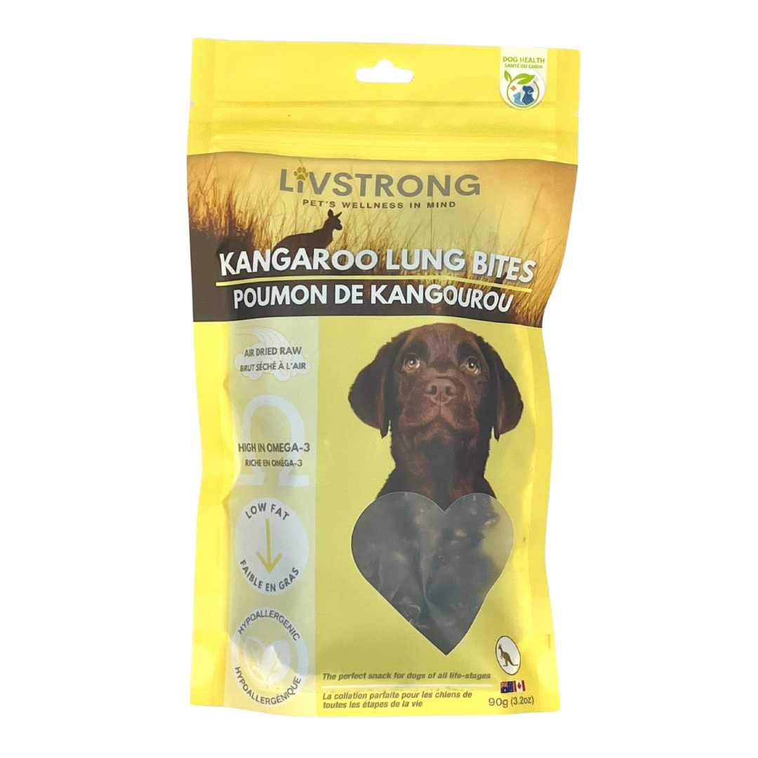 Kangaroo Lung Bites 90g - Livstrong Pets