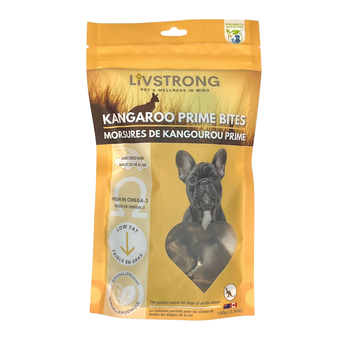 Kangaroo Prime Bites 100g - Livstrong Pets